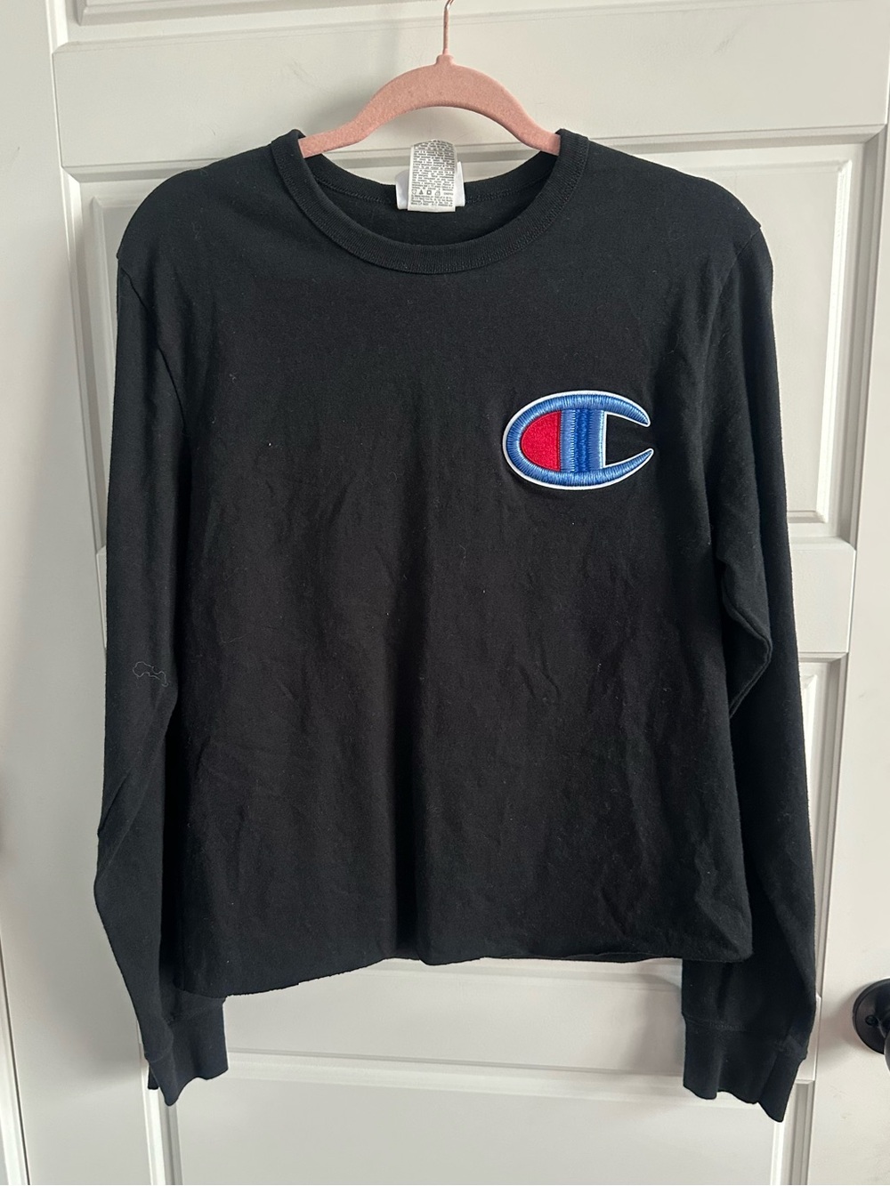 90's Vintage Champion long sleeve shirt with white logo on chest